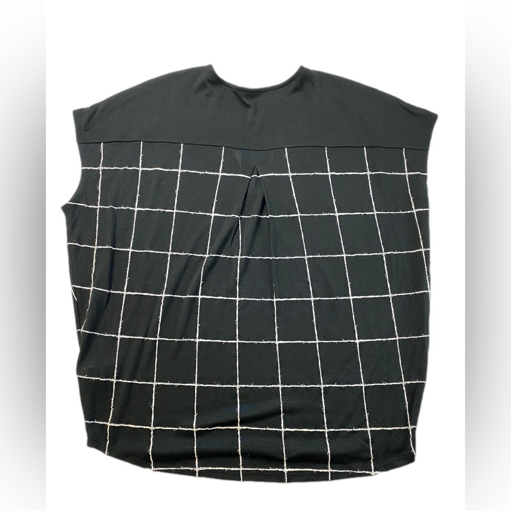 Vince Windowpane tee Black and white small - Picture 11 of 14